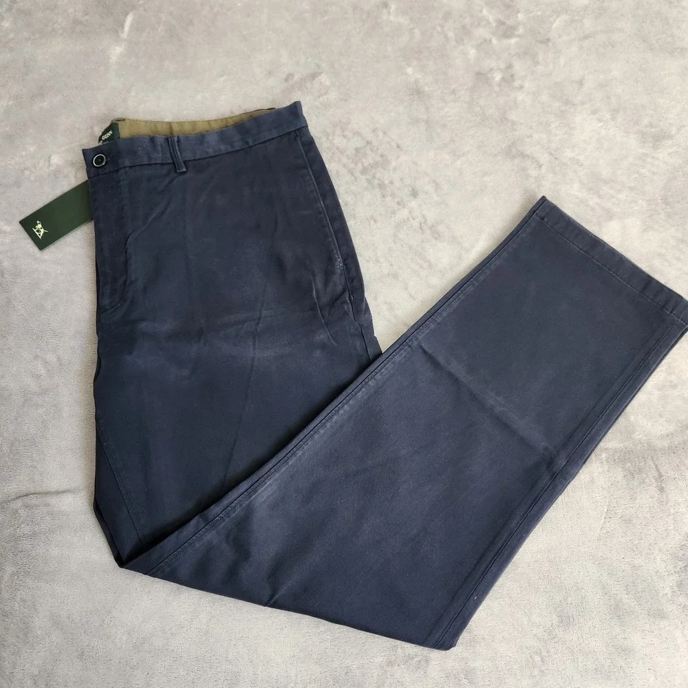 New $148 Rodd & Gunn Men's Regular Fit West Cape Pants 44x34 44 34 Navy Denim